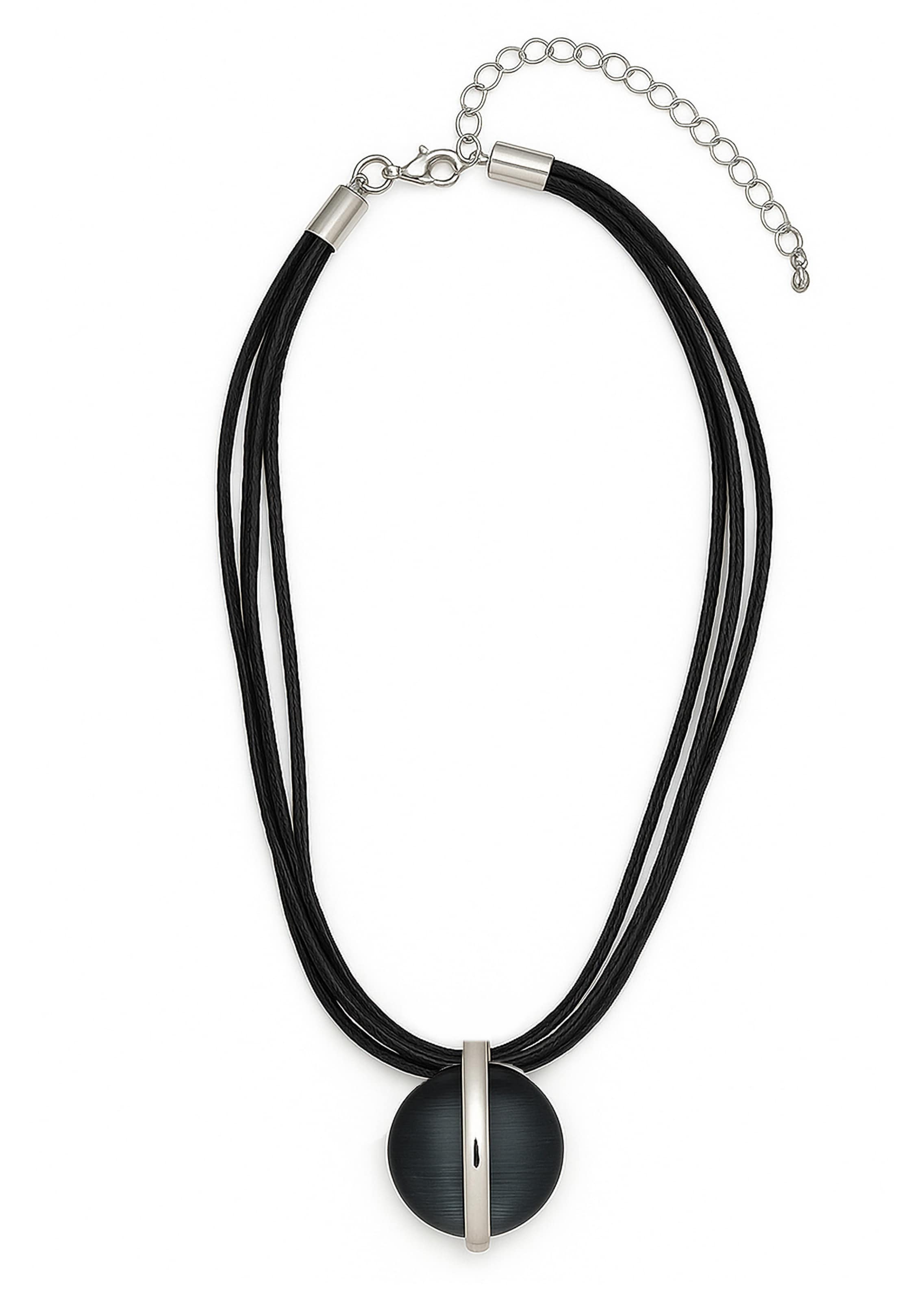 Mehrreihige Kette mit Glas-Anhänger