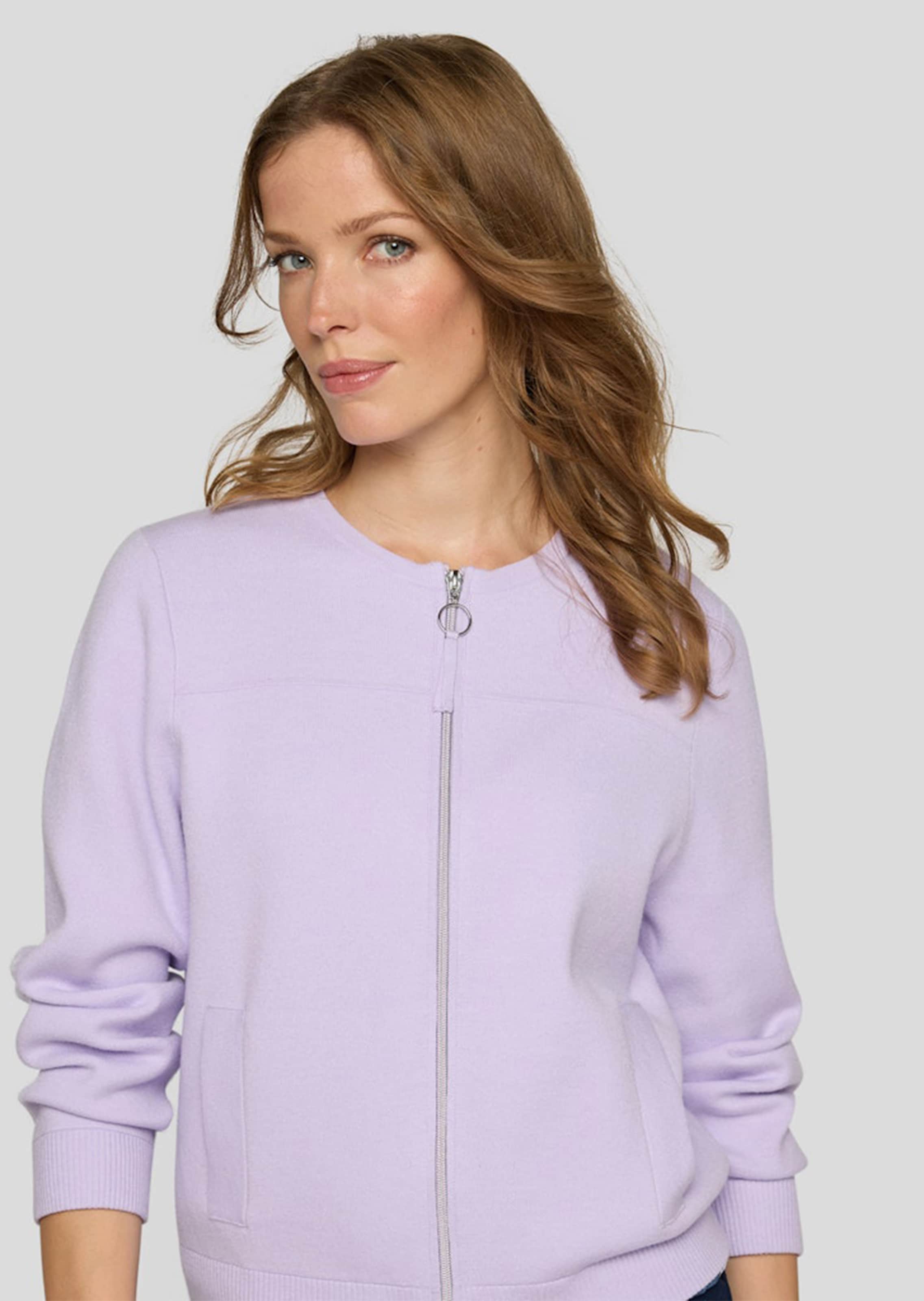 Legere Strickjacke mit Reissverschluss