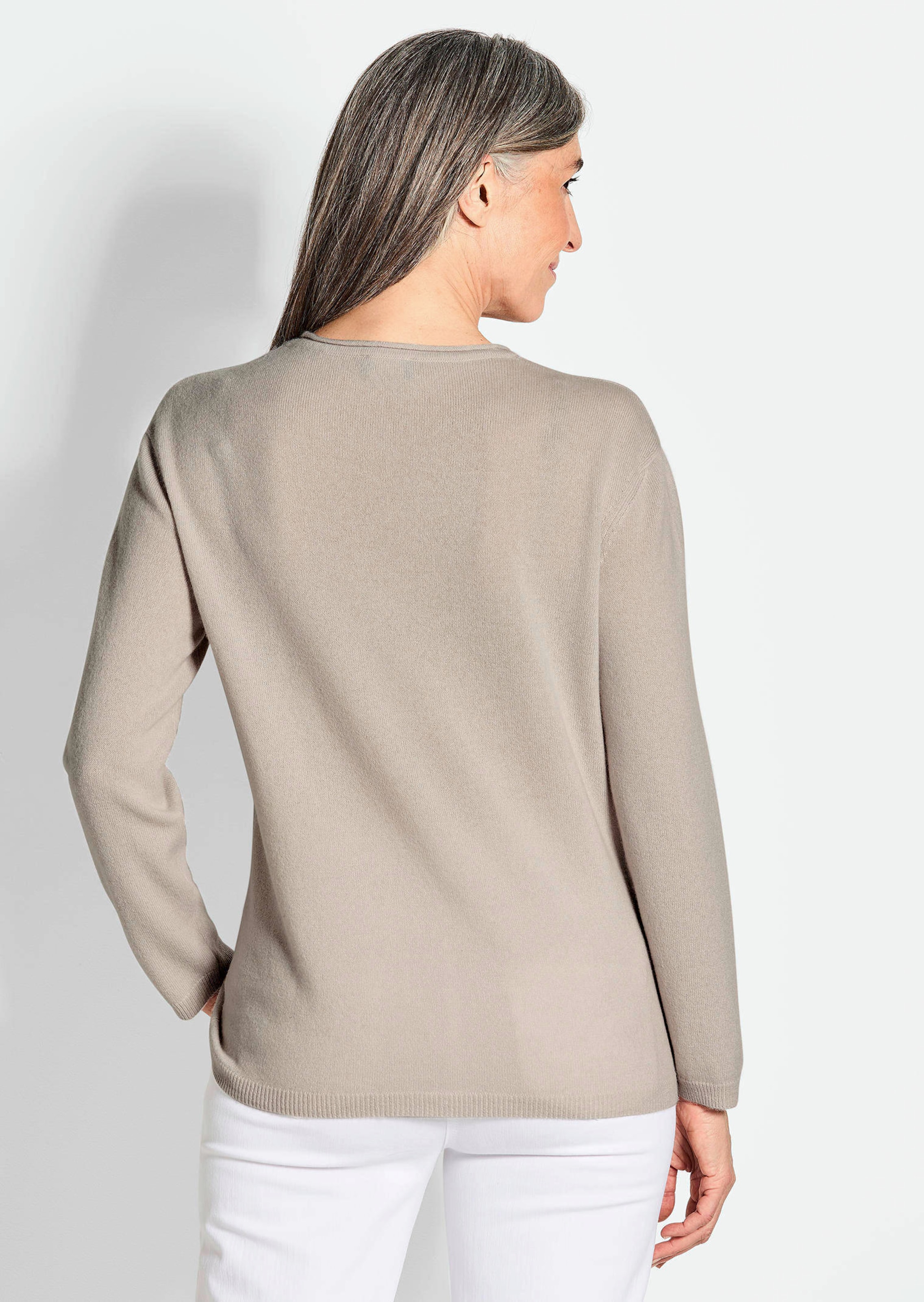 Pullover van kasjmier met V-hals thumbnail 3