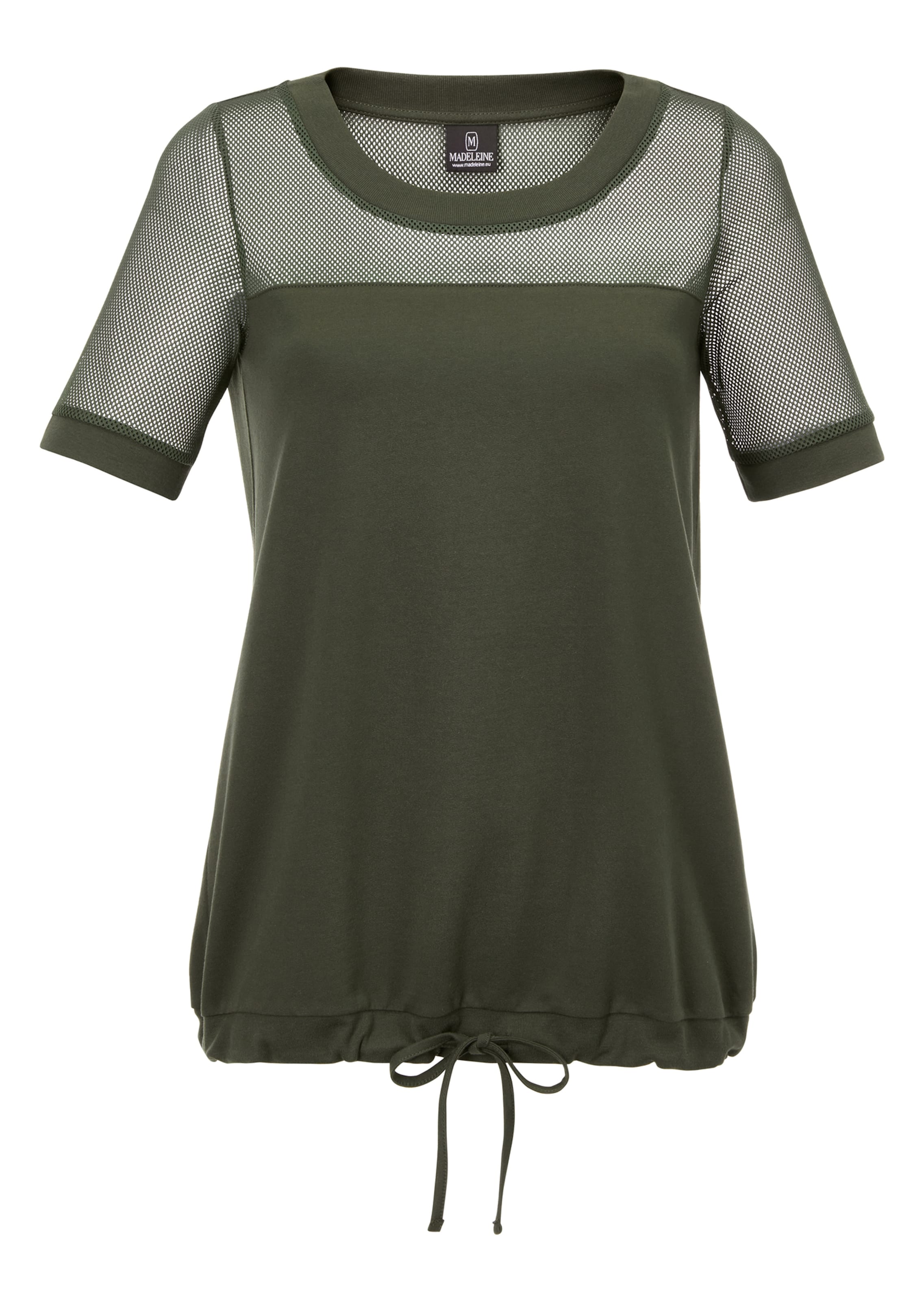 T-shirt met net-inzetten