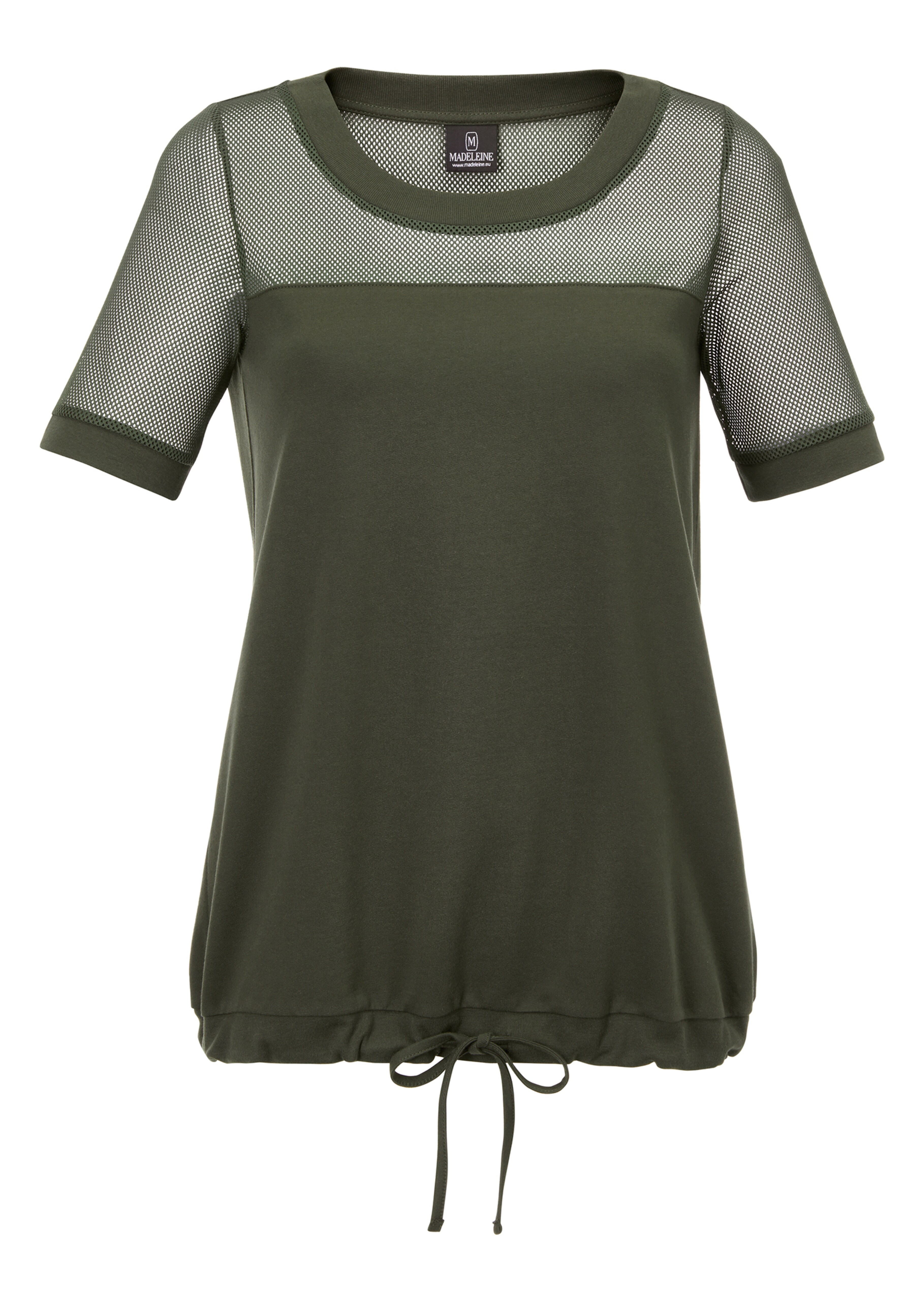 T-shirt met net-inzetten