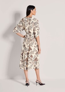 Midi-Kleid mit Puffärmeln thumbnail 4