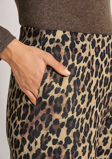 Wijde jersey broek met luipaardprint thumbnail 6