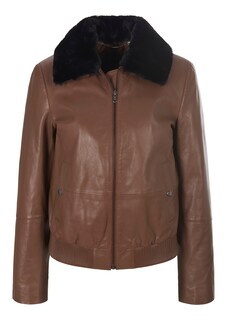 Leder-Blouson mit abnehmbarem Fake-Fur-Kragen thumbnail 7