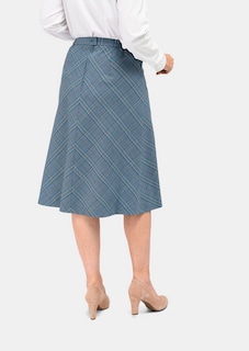 Aangename geruite rok met deels elastische tailleband thumbnail 2