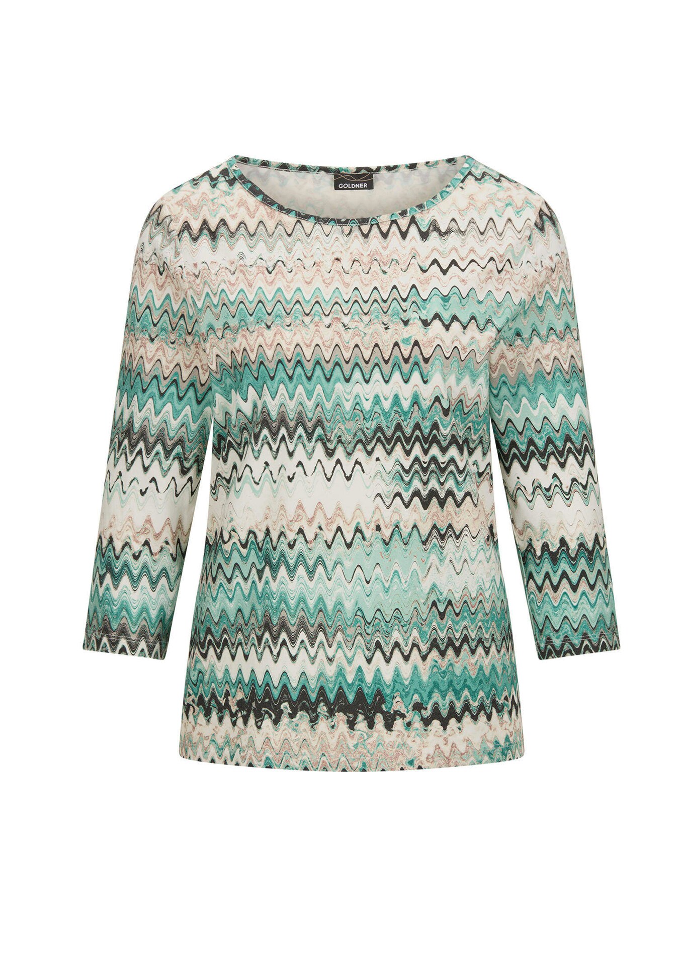 Jersey shirt met 3/4-mouwen