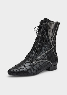 Schnürstiefelette mit ausgefallenem Muster thumbnail 1