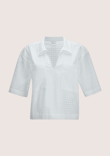Kurzarm-Bluse im Boxy-Style mit Lochstickerei thumbnail 7