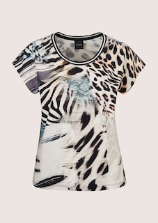 Rundhals-Shirt mit Animal-Print thumbnail 7