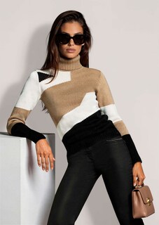 Rollkragen-Pullover mit geometrischem Muster thumbnail 5