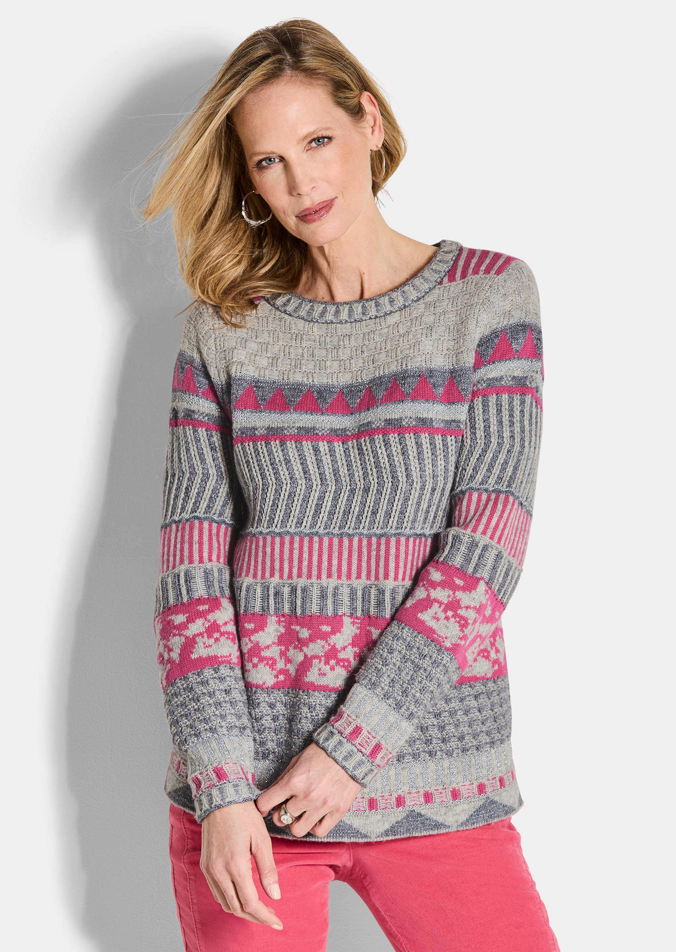 Pullover met modieus Noors dessin