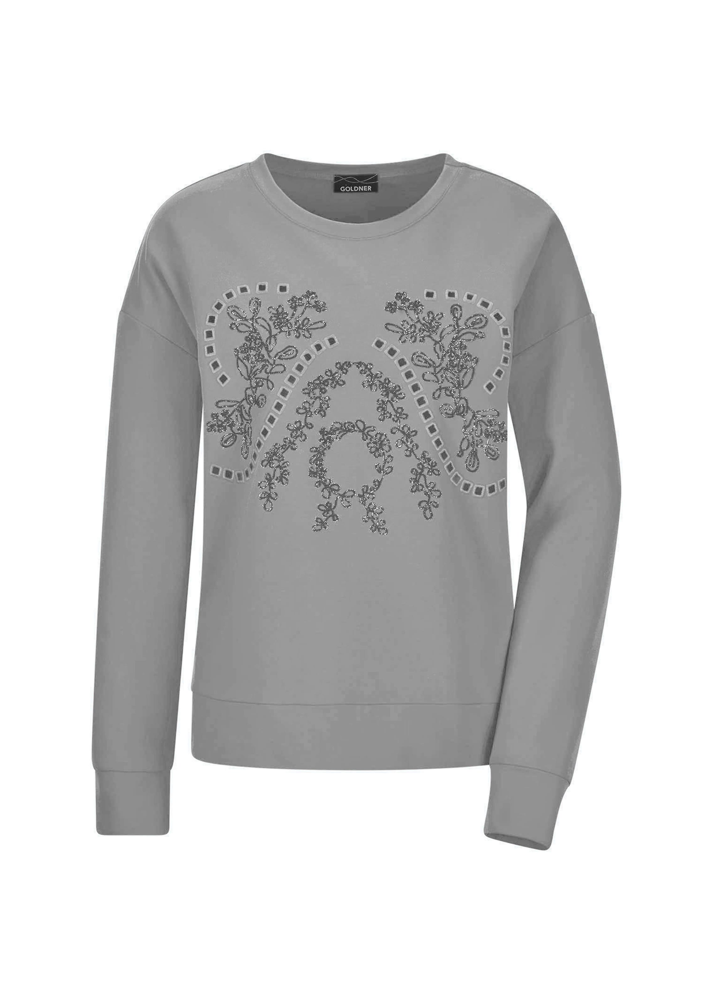 Sweat-shirt agrémenté de broderie séduisante