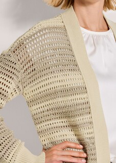Ajour-Strickjacke in knopfloser Longform thumbnail 6