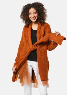 Lange Rippstrickjacke thumbnail 2