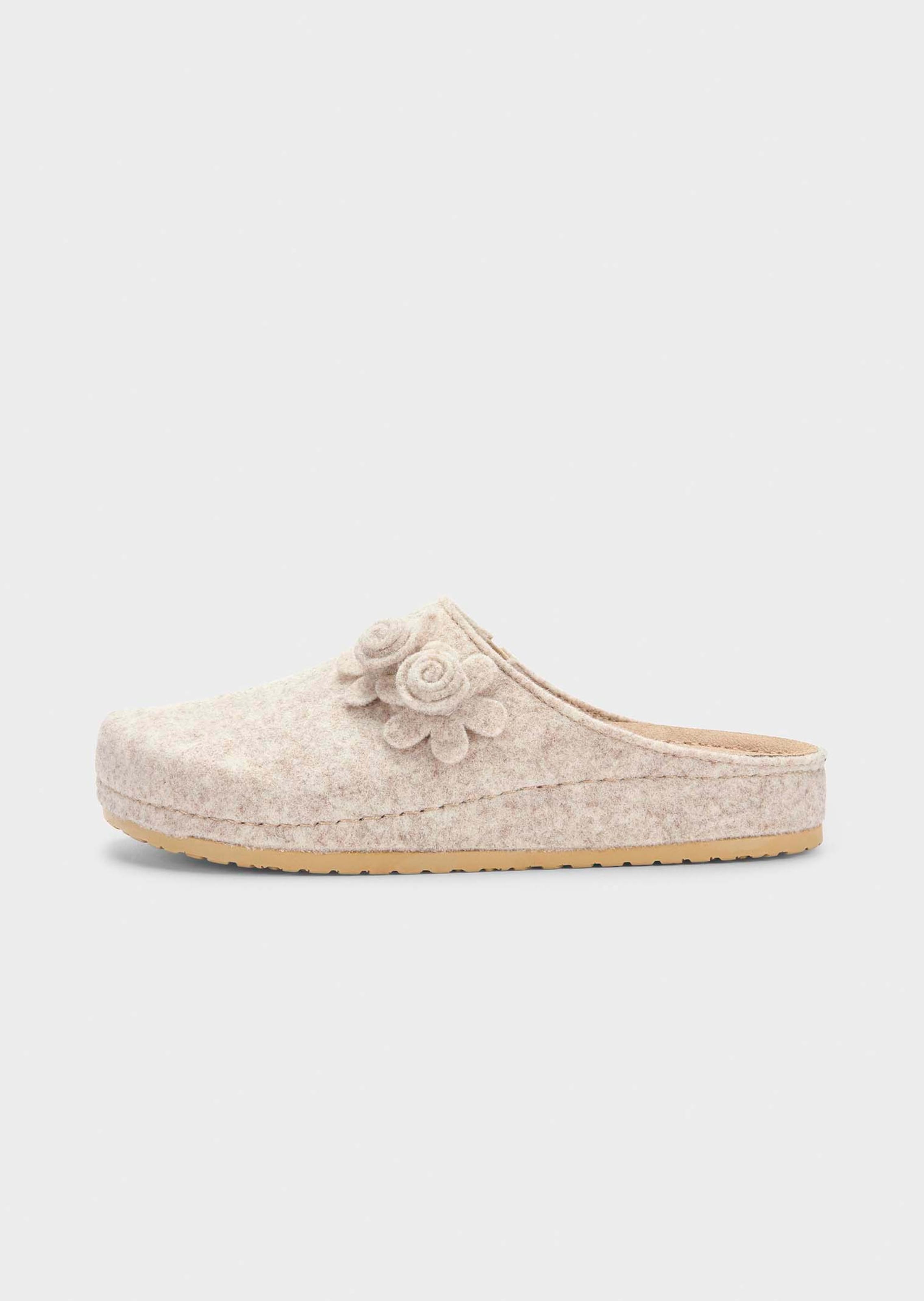 Filzpantoffeln mit Lederfussbett