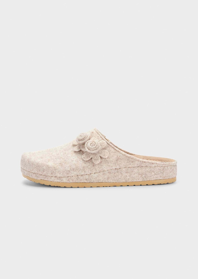 Filzpantoffeln mit Lederfussbett