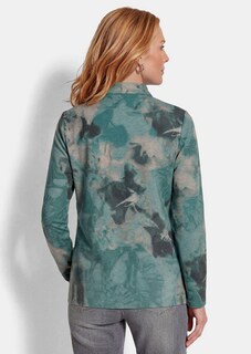 Sweatshirt mit Aquarell-Druck und Glanzeffekt thumbnail 3