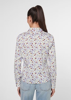 Kurze Boxy-Bluse mit Millefleurs-Print thumbnail 4