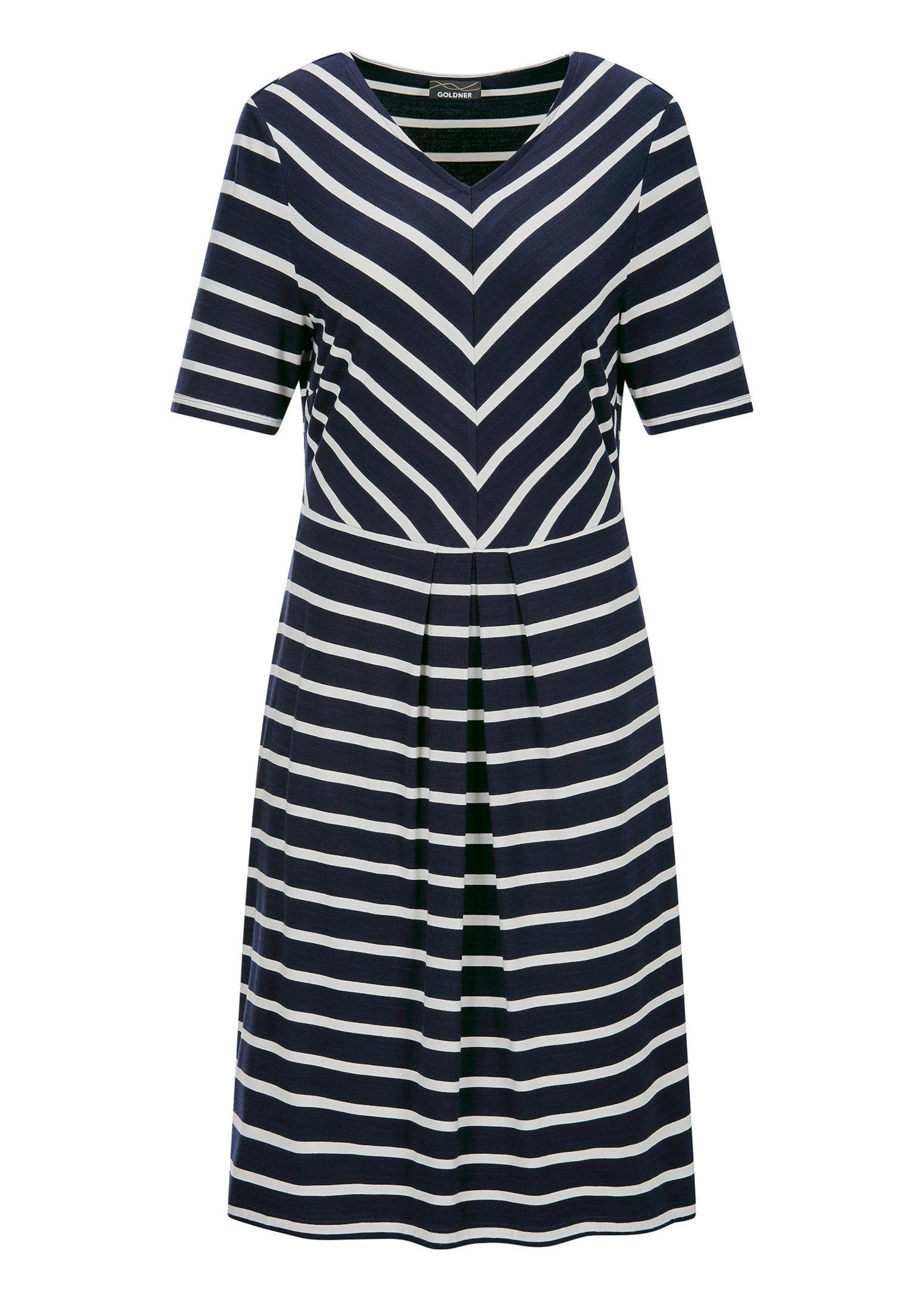 Jersey-Kleid im Marine-Look
