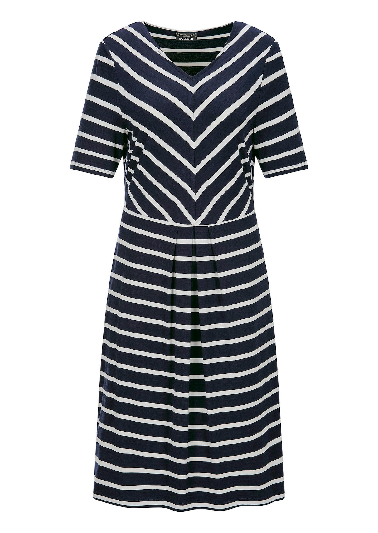 Jersey-Kleid im Marine-Look