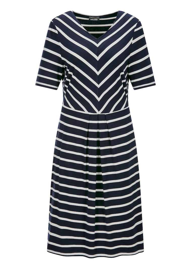 Jersey-Kleid im Marine-Look