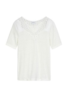 Leinenshirt mit kurzen Ärmeln und feiner Spitze thumbnail 7