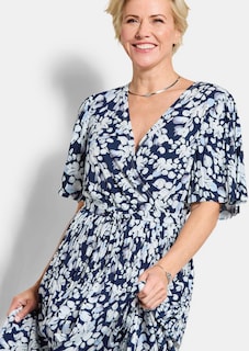 Robe plissée élégante, style cache-cœur thumbnail 4
