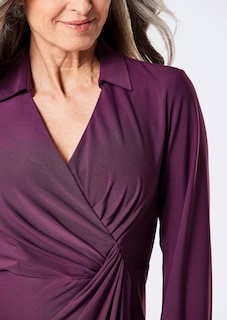 Robe cache-cœur avec col chemise thumbnail 5