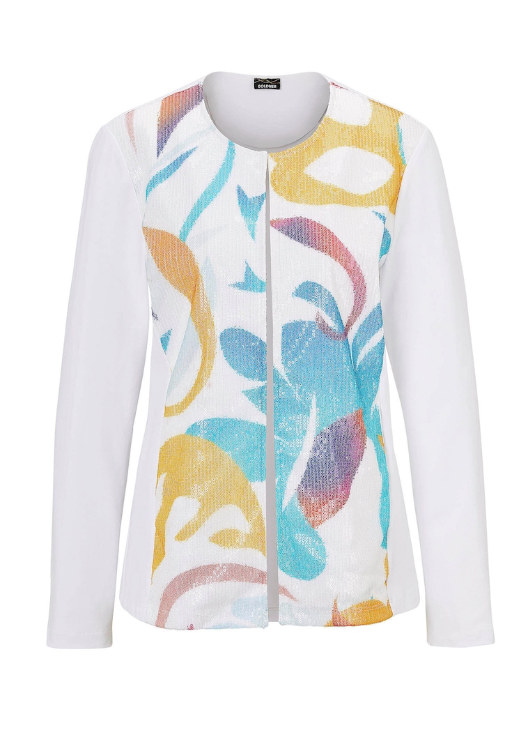 Jerseyjacke mit Pailletten