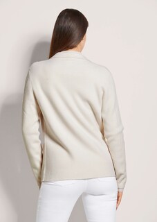 Gebreide blazer met kasjmier thumbnail 3