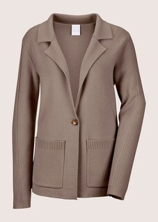 Gebreide blazer met kasjmier thumbnail 6