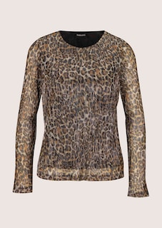 Geplooid shirt met glanzend effect thumbnail 7