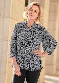 Feinplissee-Bluse mit Schluppe thumbnail 5