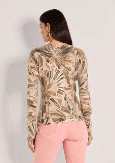 V-Pullover mit Floral-Print thumbnail 4
