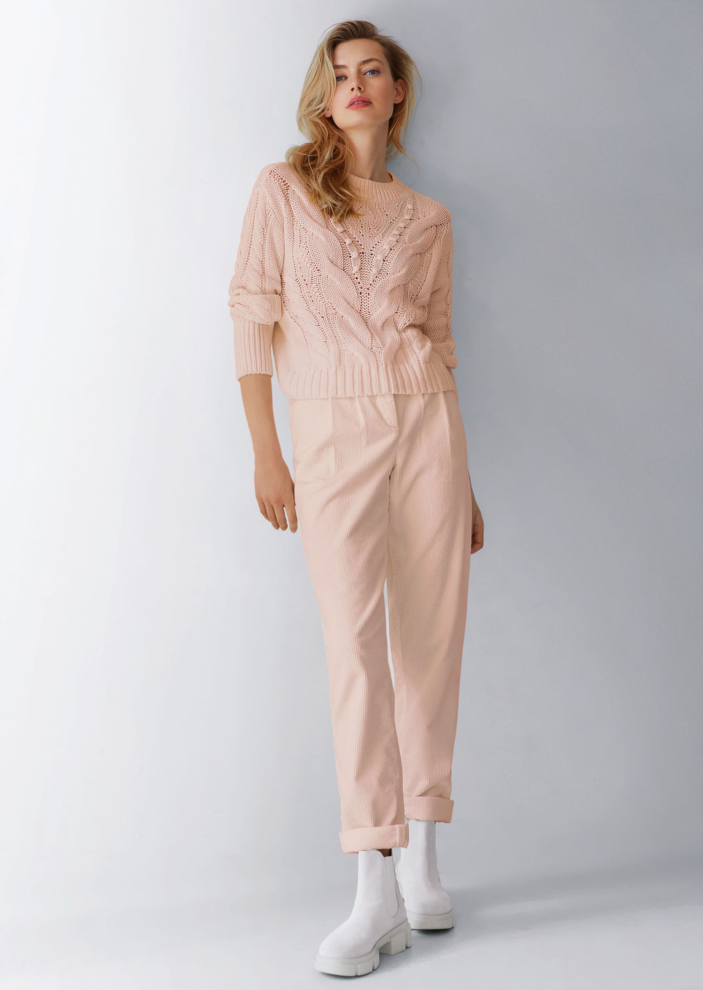 Pantalon en velours côtelé avec pinces