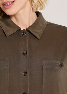 Oversize Hemdbluse mit aufgesetzten Taschen thumbnail 6