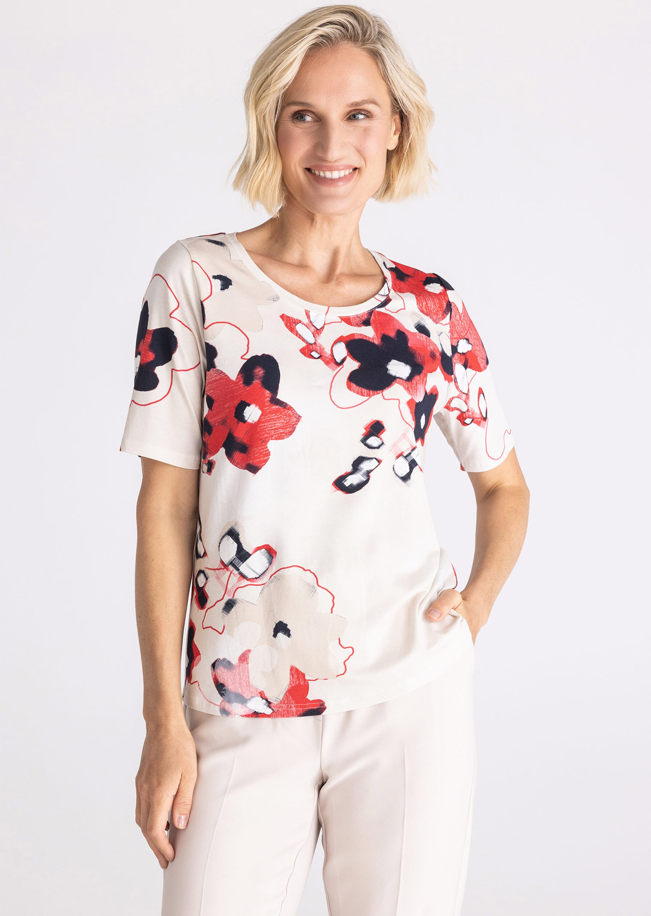 Jersey-Shirt aus Baumwolle und Modal