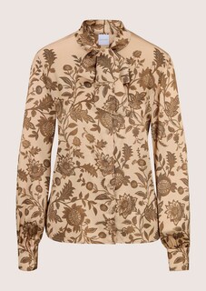 Schluppenbluse mit floralem Print thumbnail 7