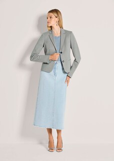Nadelstreifen-Blazer mit Glanzeffekt thumbnail 3
