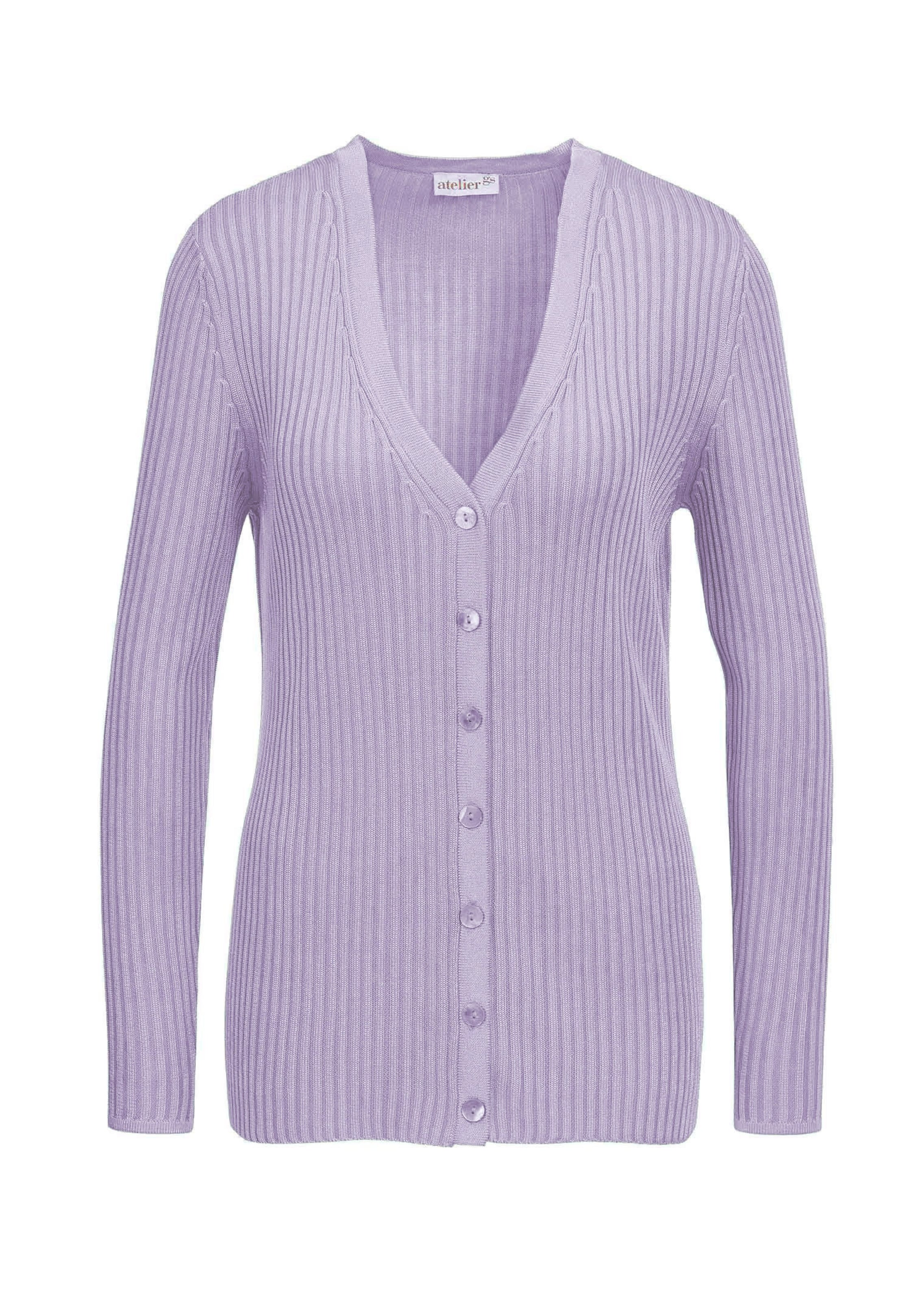 Pflegeleichte Strickjacke in hochwertiger Rippenstruktur