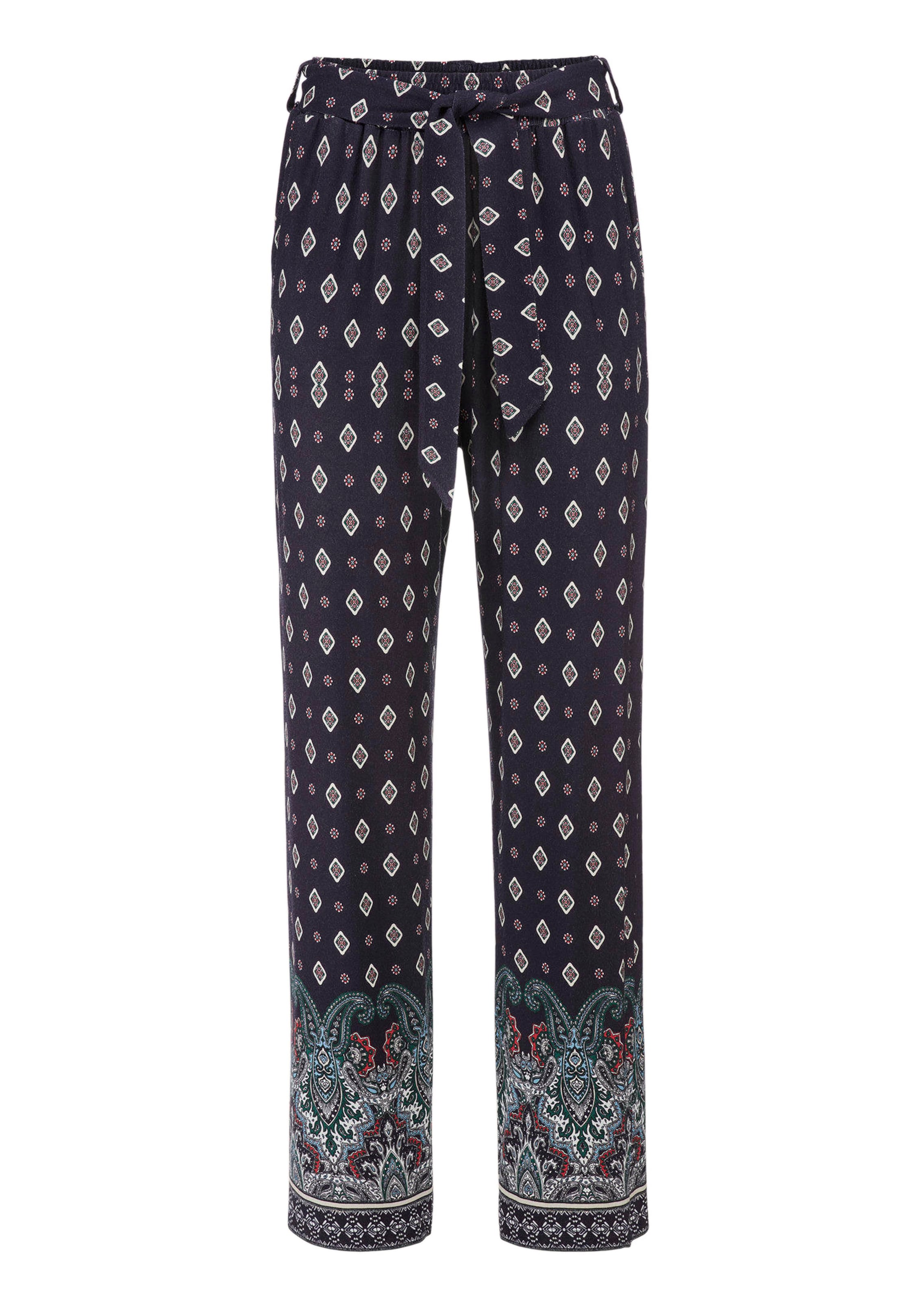 Freizeithose mit Schlupfbund und Stoffgürtel