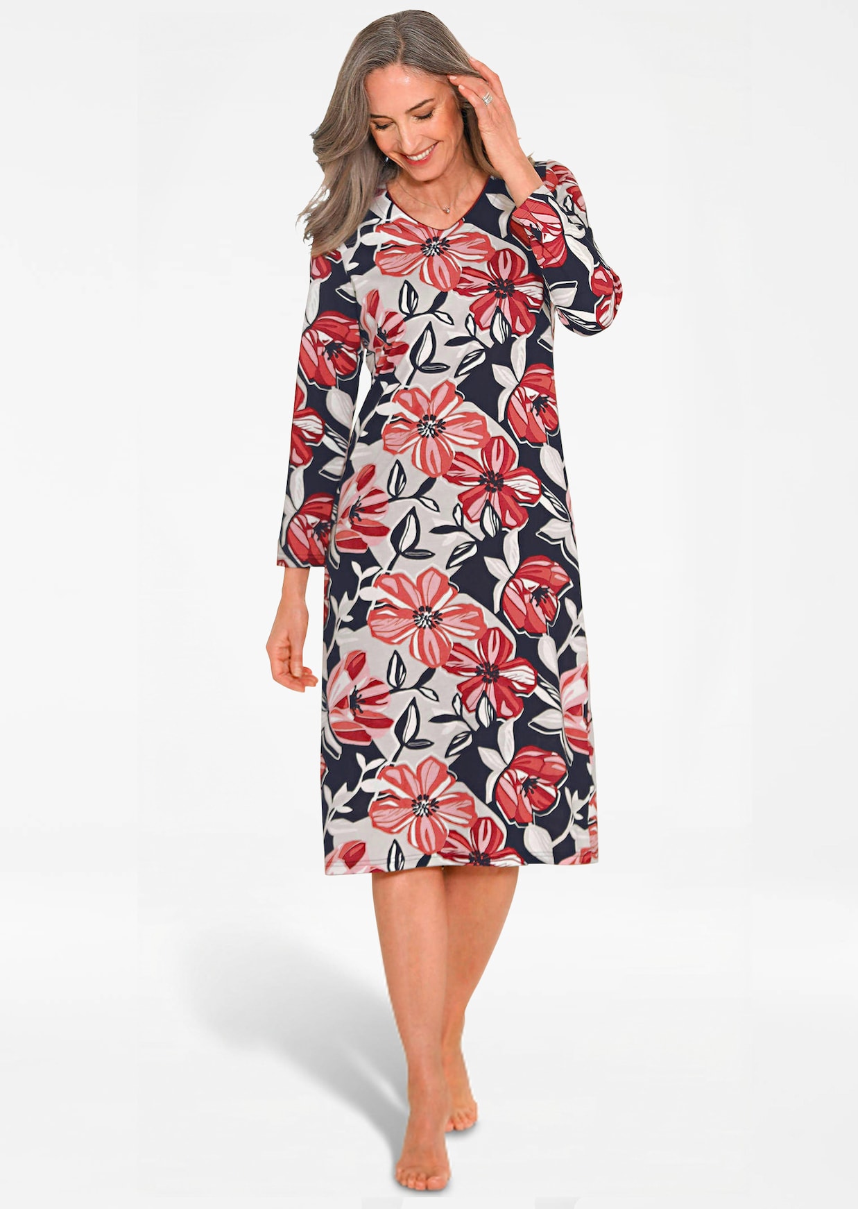 Nachthemd mit Blüten-Print