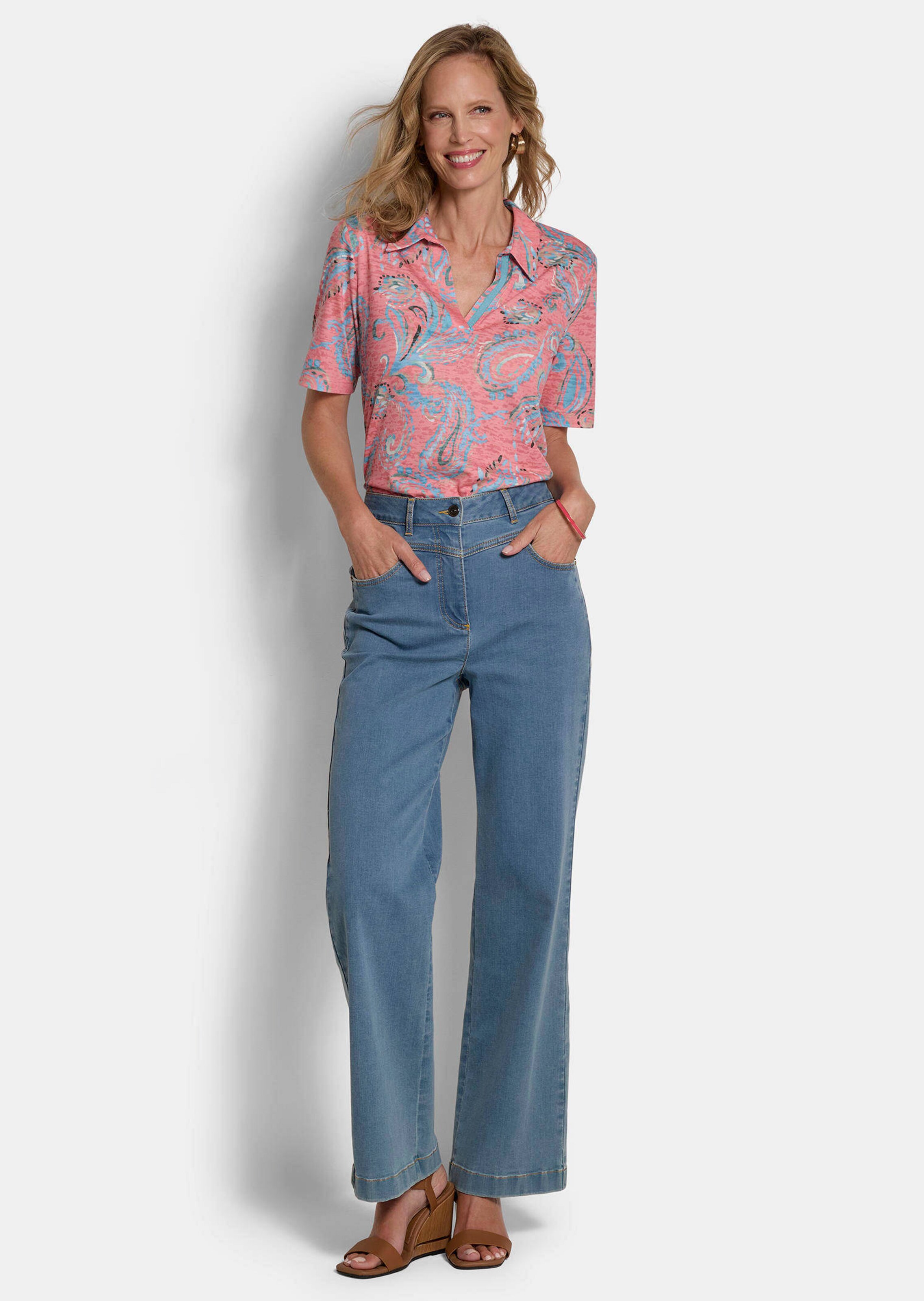 Weite Jeans VERA mit Formbund thumbnail 2