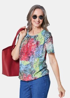 Farbbrillante Druckbluse mit liebevollen Details thumbnail 4