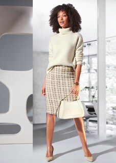 Rollkragen-Pullover mit dezenten Strickdetails thumbnail 1