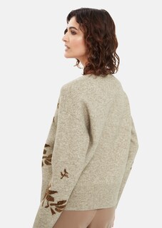 Legerer Pullover mit Zierperlen-Applikation thumbnail 5