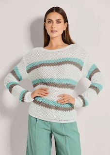 Rundhals-Pullover aus Bändchengarn thumbnail 2