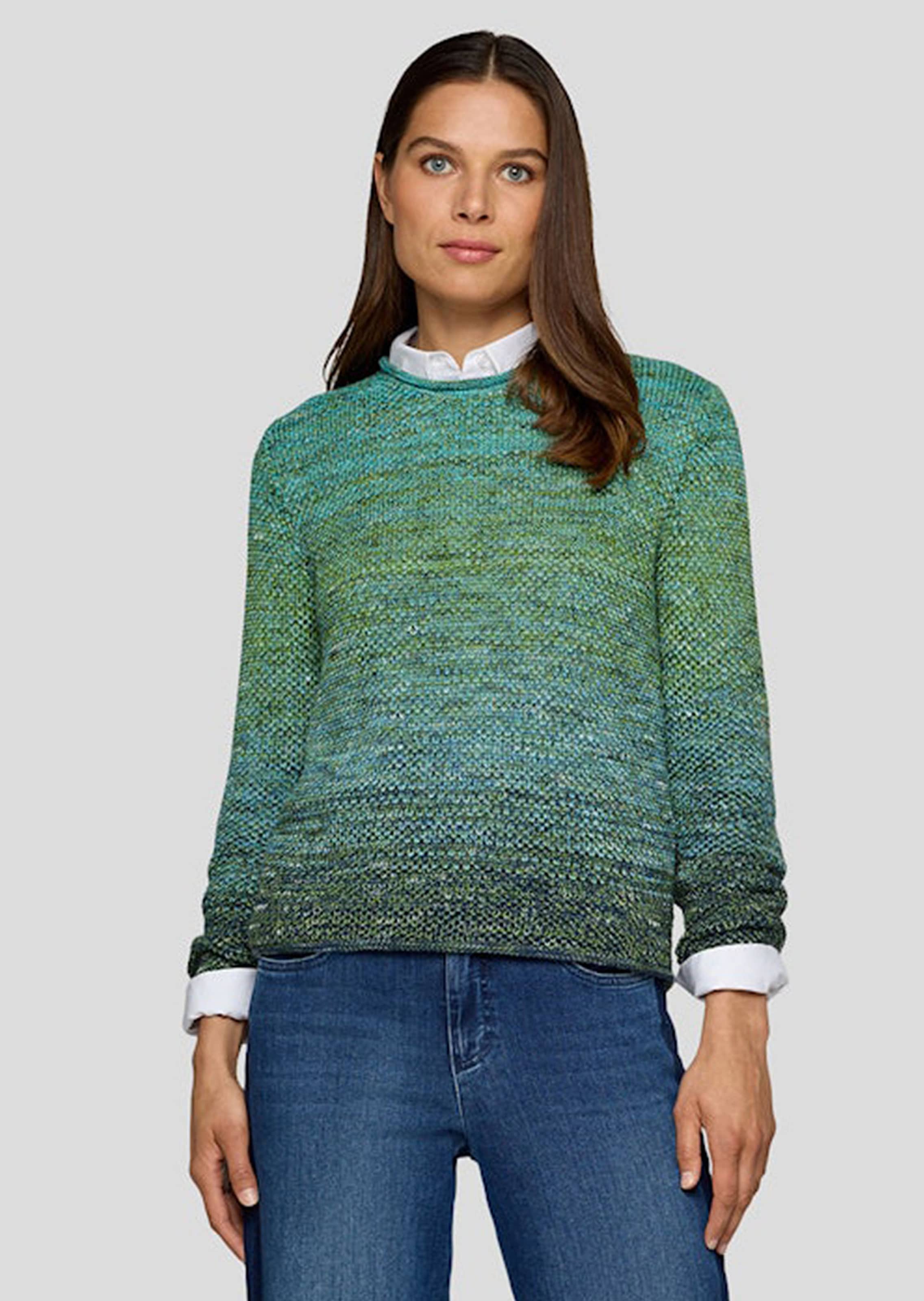 Tricot pullover met structuurtricot
