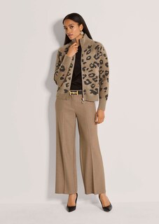 Jacquard-Strickblouson mit Leopardenmuster thumbnail 3