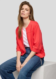 Verkürzte Jerseyjacke mit Glitzerdetail thumbnail 1